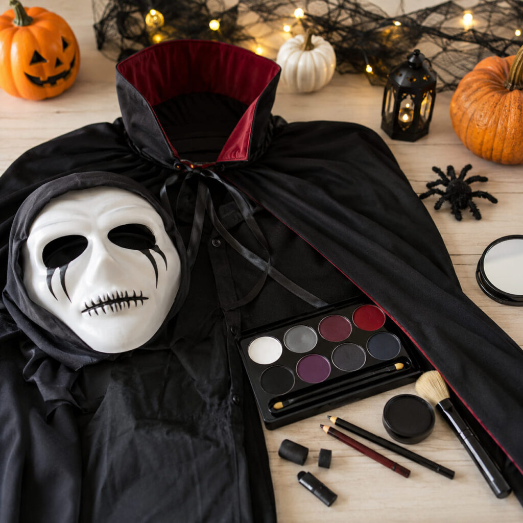 Tenue, masque et maquillage pour composer un déguisement Halloween avec un budget maîtrisé