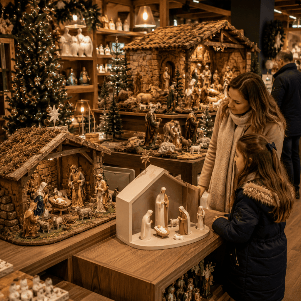 Choisir une crèche de Noël traditionnelle ou moderne en boutique