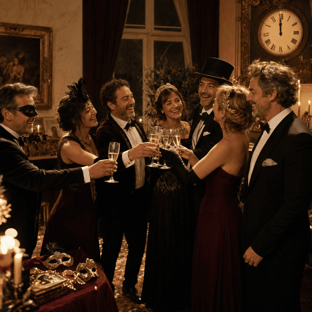 À minuit, tous les invités se retrouvent pour le grand final du Bal de Minuit.